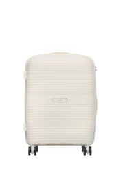 Small suitcase on wheels WALPP-0022-0C-19(W26), product view from the front on a white background.