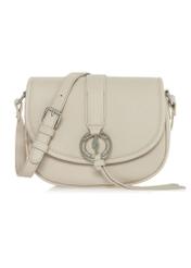 Cream women's handbag made of imitation leather TOREC-0756B-12(W25)-01