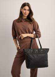 Large black shopper bag TOREN-0353-99(Z26)