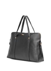 Black elegant women's bag TOREC-1017-99(W25)-diagonal view on a white background.