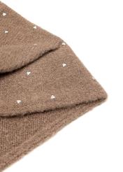 Camel women's headband with tie CZADT-0070A-1D(Z26) - close-up detail, on white background.