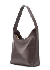 Brown leather women's handbag TORES-1026A-89(Z25), diagonal view of the product on a white background.