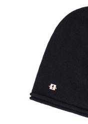 Black cashmere women's hat CZADT-0043-99(Z25), close-up of the product detail on a white background.