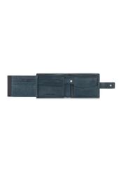 Men's navy blue leather wallet PORMS-0518-69(W23)-06