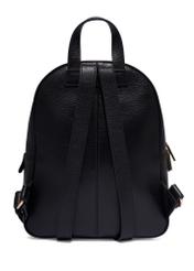 Black leather women's backpack TORES-1345-9I(Z26), product view from the back on a white background.