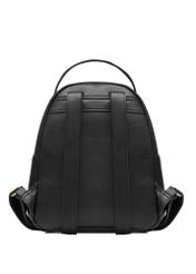 Black women's imitation leather backpack TOREC-0920-99(W26) - product view from the back, on a white background.