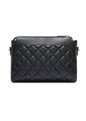 Black quilted women's handbag TOREC-1116-99(W26)