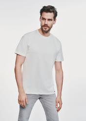 Cream men's basic t-shirt TSHMT-0110-12(Z24)-01