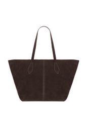 Brown women's shopper bag TORES-1407-1I(Z26) - product view from the back, on a white background.