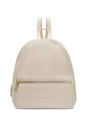 Cream leather women's backpack TORES-0898E-0B(W26) - front product view, on white background.