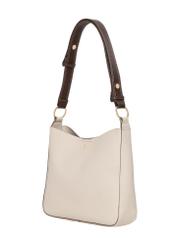 Women's ecru hobo bag TOREC-1257-0B(Z26). Product view diagonally on a white background.