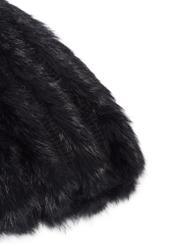 Women's black fur cap CZADF-0034-99(Z26)