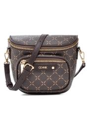 Brown monogram waist bag TOREC-1077-89(Z25), front product view on white background.