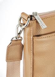 Dark beige women's shoulder bag TOREC-0708B-81(Z25), detail view of the product on a white background.