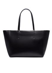 Women's shopper bag in black TOREC-1340-99(Z26), product view from the back on a white background.
