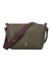 Small khaki women's handbag TOREC-0882-8D(W27), front view on a white background.