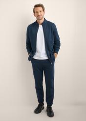 Navy blue men's zippered sweatshirt BLZMT-0085-7E(Z26)