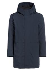 Navy blue men's jacket with natural insulation KURMT-0394-69(Z25) - front product view on white background.