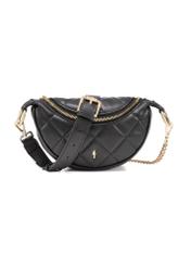 Black quilted women's handbag TOREC-1091-99(Z25), front product view on white background.