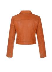 Women's Orange Leather Ramones KURDS-0344-1214(W22)-05