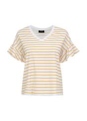 White striped women's blouse BLUDT-0162-21(W23)-03