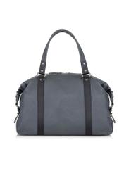 Men's graphite leather travel bag TORMS-0407-95(Z23)-02