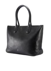 Large black leather women's handbag TORES-1149-99(Z25), diagonal product view on a white background.