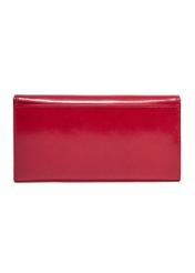 Red women's wallet PL-125-4B(KS), product back view on white background.