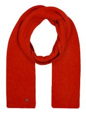 Orange women's wool blend scarf SZADT-0202-3C(Z26), front product view on white background.
