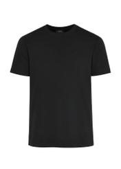 Black basic men's T-shirt with logo TSHMT-0113-99(Z24)-01