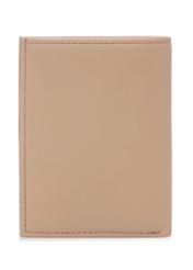 Small beige leather women's wallet PORES-0947-81(W25), back view of the product on a white background.