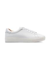 White leather sports shoes BUTYM-0503A-0B(W26), side product view on white background.