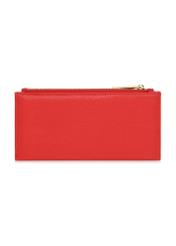 Large red women's wallet with logo POREC-0369-42(W24)-02