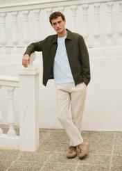 Men's transitional khaki jacket KURMT-0415-8D(W26)