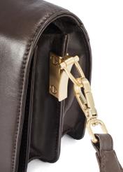 Brown leather women's handbag TORES-1138A-89(Z25), detail view of the product on a white background.