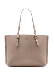 Beige large shopper bag TOREC-1088-81(Z25), product view from the front on a white background.