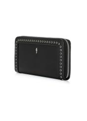 Black large women's wallet with rivets POREC-0383-99(W24)-03