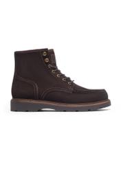 Dark brown suede men's ankle boots BUTYM-0581-1I(Z26), side view of the product on a white background.