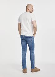 Cream men's t-shirt with print TSHMT-0126-12(W25)-05