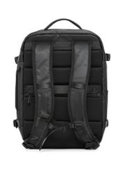 Black large travel backpack TORMN-0409-99(W26) - product view from the back, on a white background.