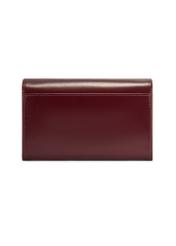 Burgundy large leather women's wallet PORES-0974-49(Z25), product view from the back on a white background.