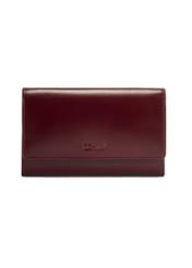 Burgundy large leather women's wallet PORES-0974-49(Z25), product view from the front on a white background.