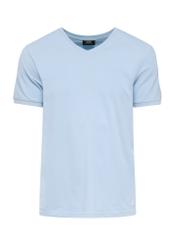 Light blue basic men's T-shirt with logo TSHMT-0088-60(W25), front product view on white background.