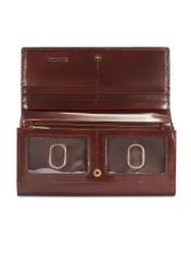 Brown women's wallet PL-125-89(KS), product view from the inside on a white background.