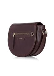 Women's brown leather postbag TORES-1009-90(W24)-02