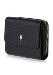 Black leather women's wallet with RFID protection PORES-0817RFID-99(W24)-03