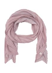 Pink women's scarf with crinkle SZADT-0157-34(W23)-04