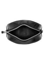 Small black handbag made of shiny imitation leather TOREC-0730B-99(Z24)-05