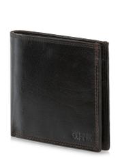 Brown unbuttoned leather men's wallet PORMS-0555-89(W24)-04