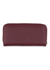 Burgundy large women's wallet POREC-0444-4D(Z26) - product view from the back, on a white background.